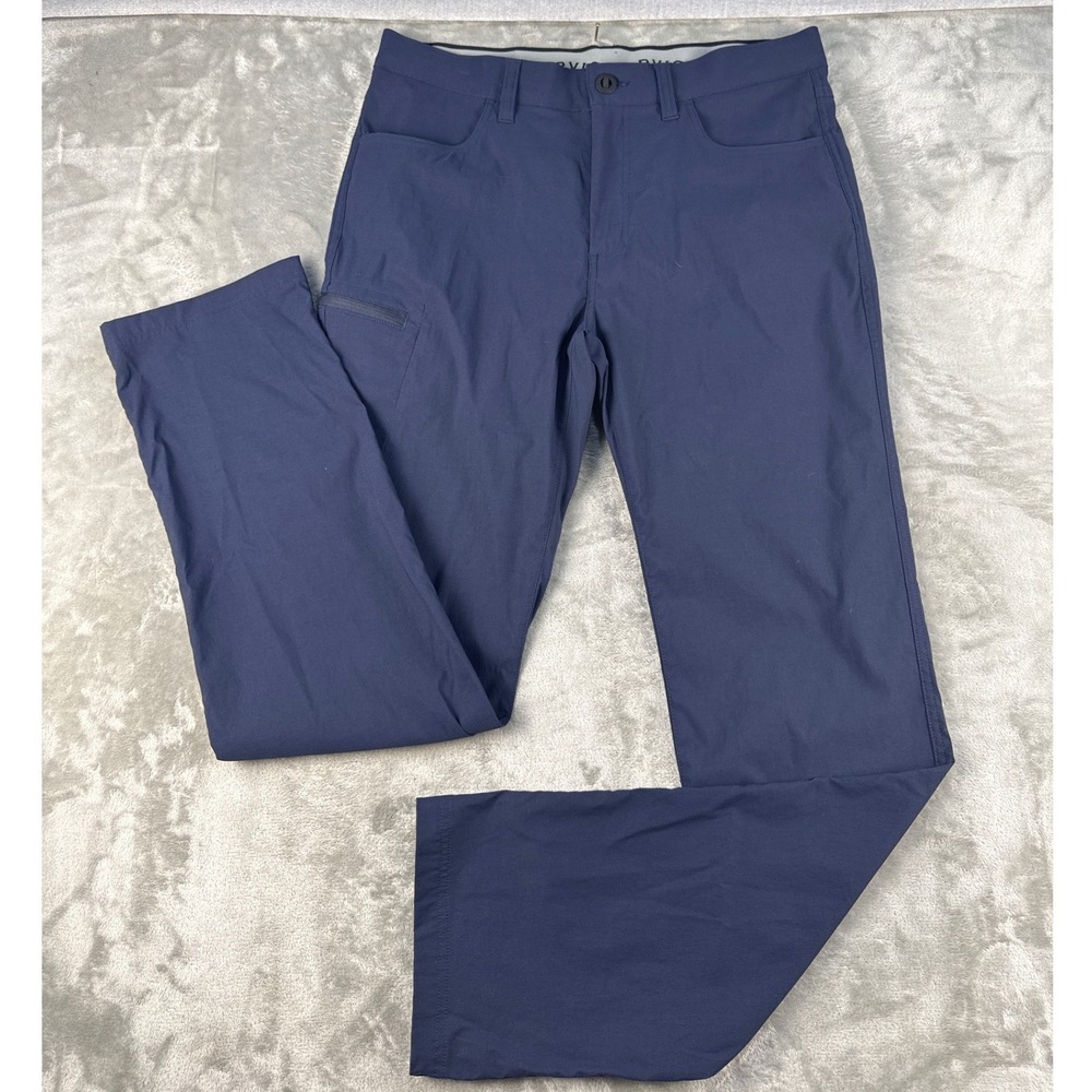 Orvis Tech Pants Mens 34x34 Navy Blue Stretch 6-Pocket EUC